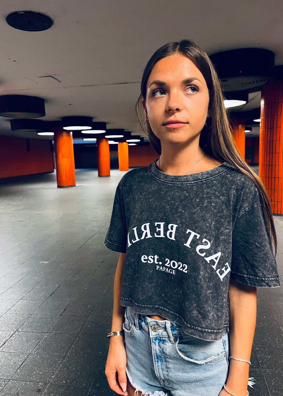 PAPAGE - ACID EAST BERLIN Ladies Cropped Tee