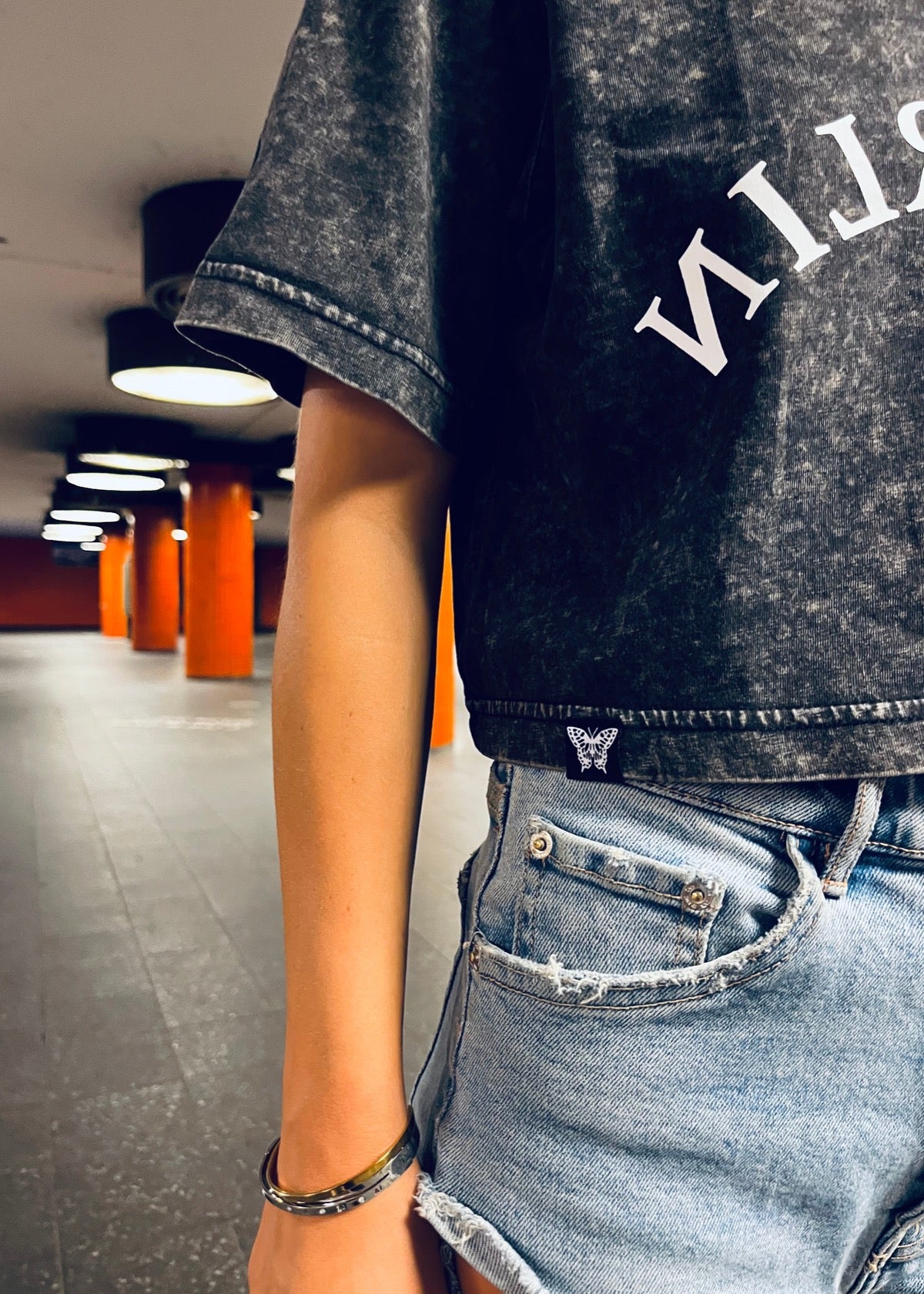 PAPAGE - ACID EAST BERLIN Ladies Cropped Tee