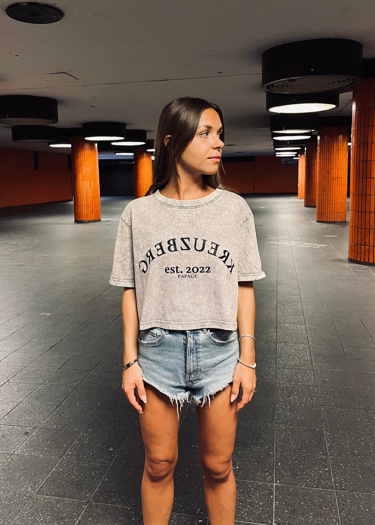 PAPAGE - ACID KREUZBERG Ladies Cropped Tee