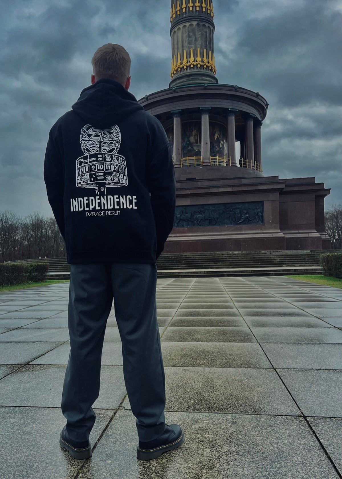 PAPAGE - 030 INDEPENDENCE Oversized Hoody black