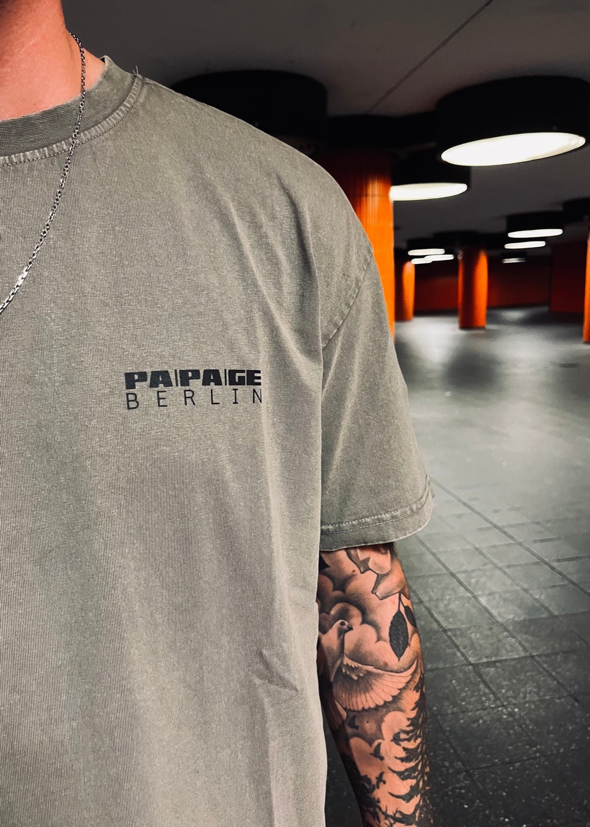 PAPAGE - ACID BASIC Oversized T-Shirt asphalt