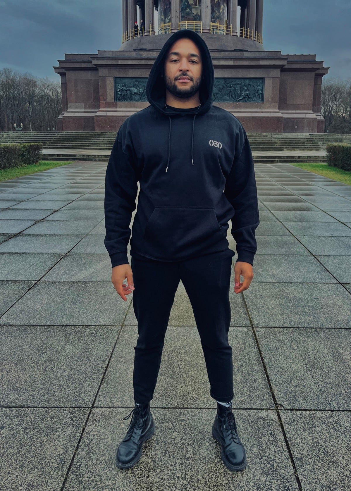 PAPAGE - 030 BUTTERFLY Oversized Hoody black