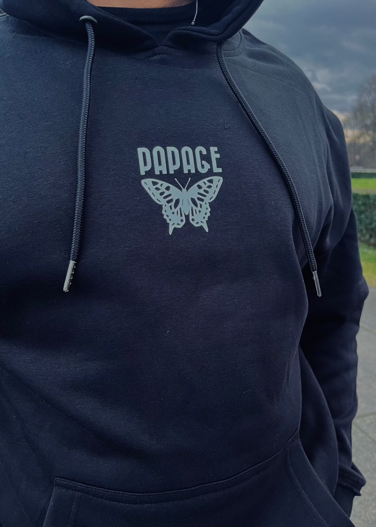 PAPAGE - 030 B'FLY BASIC Oversized Hoody black