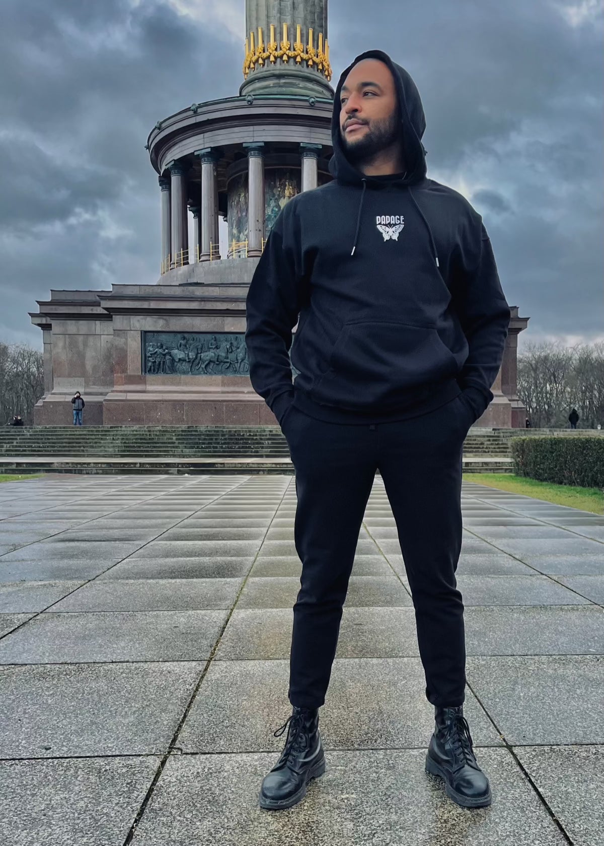 PAPAGE - 030 B'FLY BASIC Oversized Hoody black