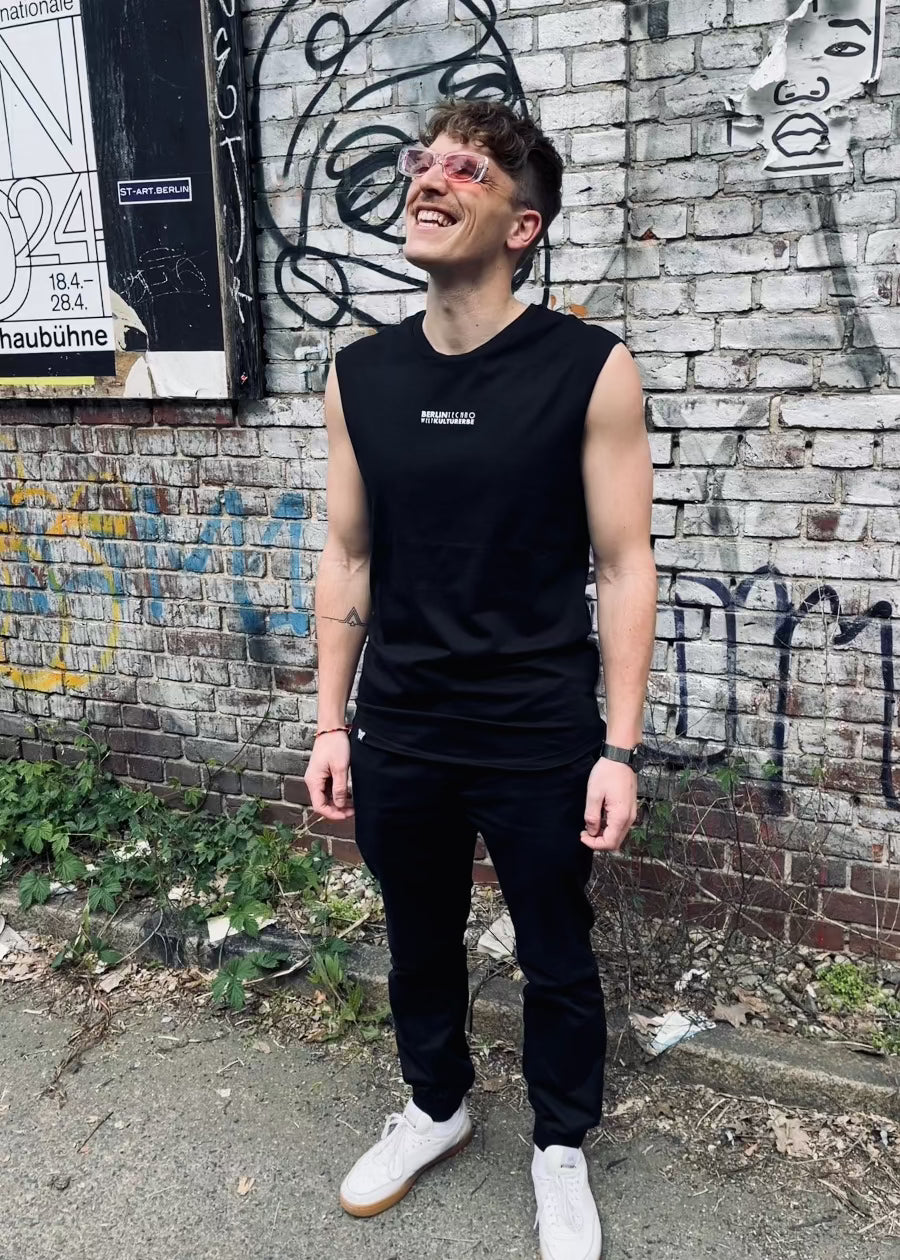 PAPAGE - QUEUING Tanktop black