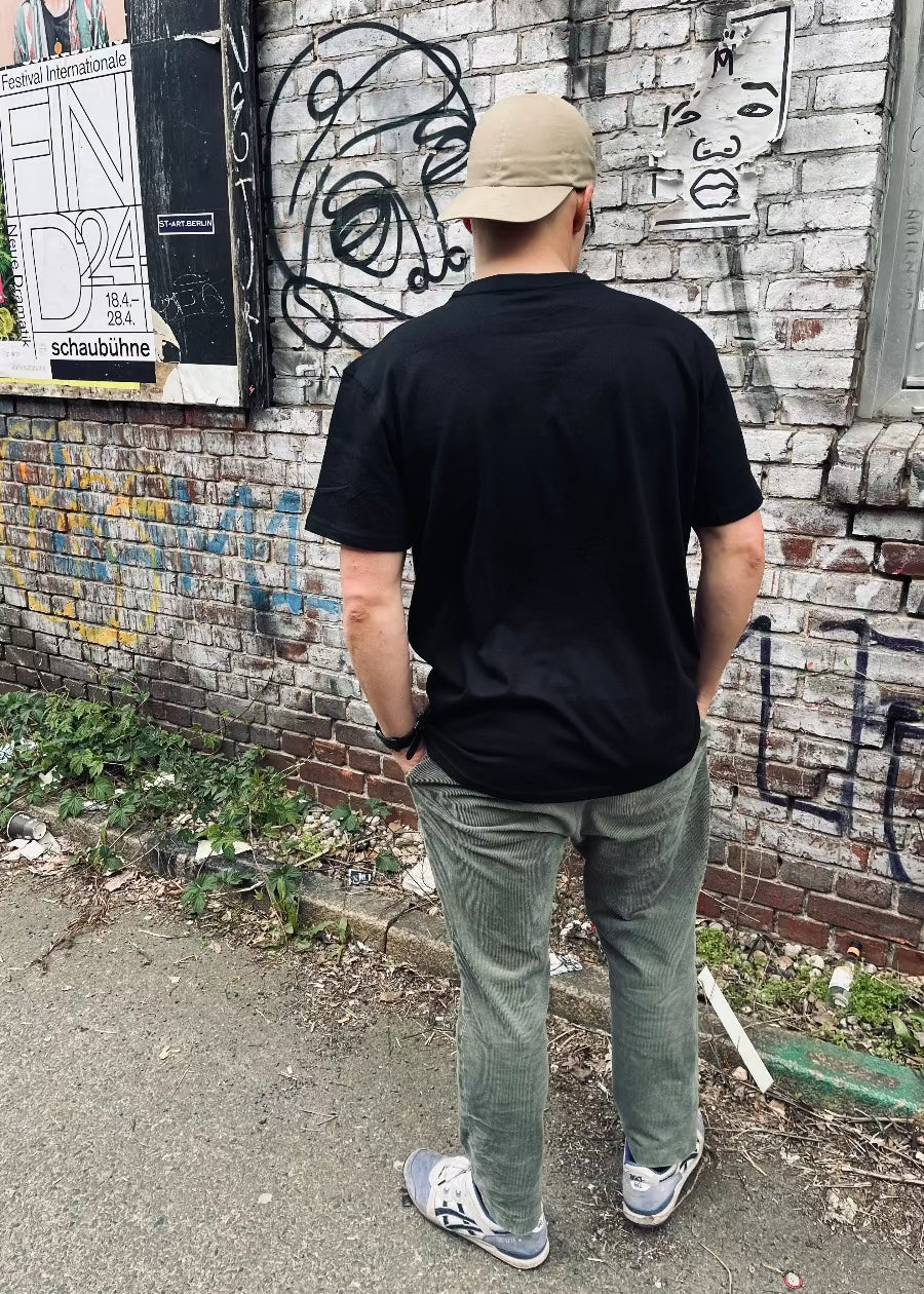 PAPAGE - TECHNO KULTURERBE Heavy Oversized T-Shirt black