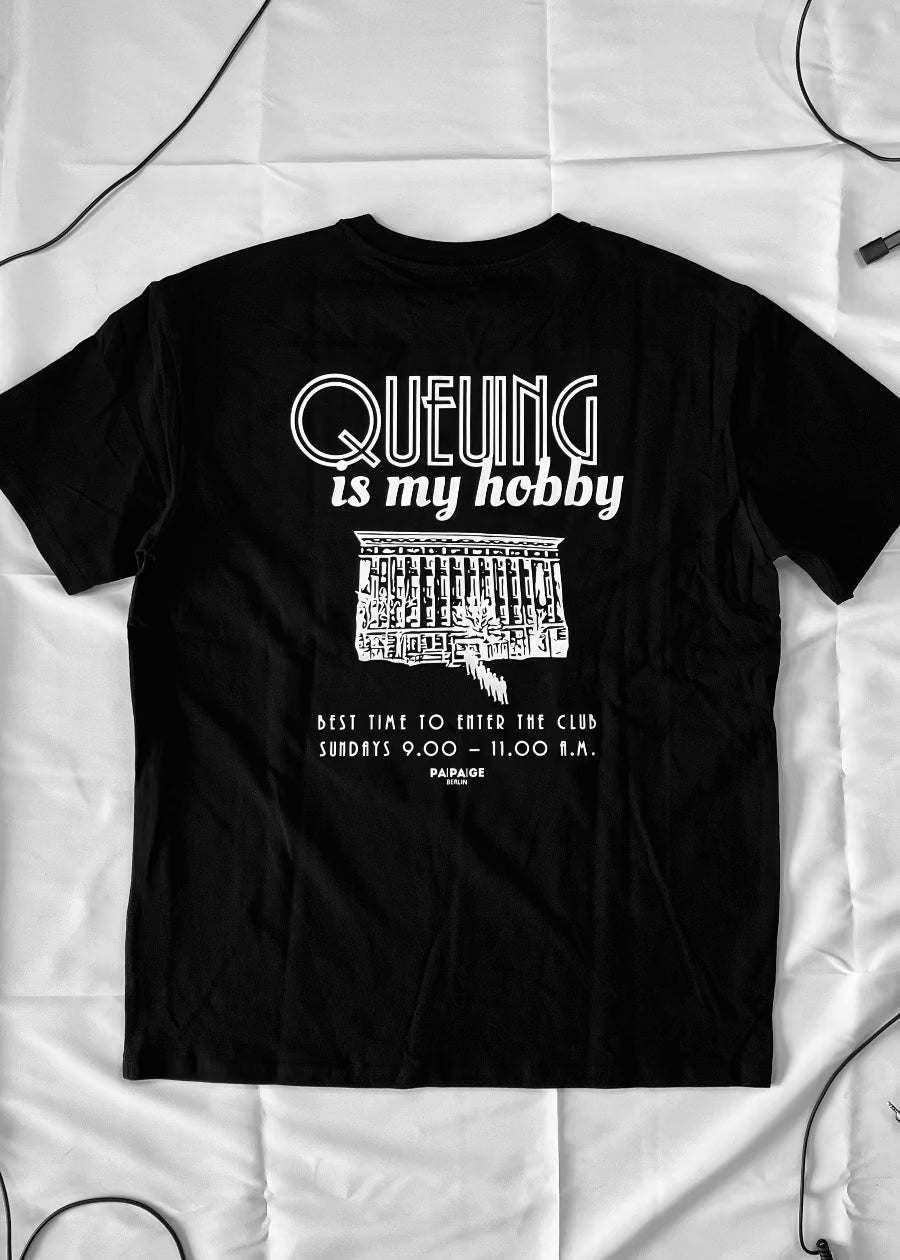 PAPAGE - QUEUING Heavy Oversized T-Shirt black