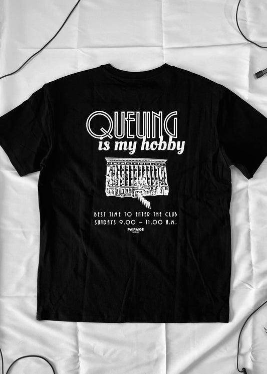 PAPAGE - QUEUING Heavy Oversized T-Shirt black